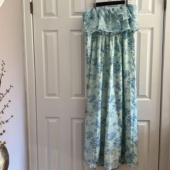 American Eagle Outfitters Strapless Ruffle Jumpsuit in size XL - Picture 8 of 15